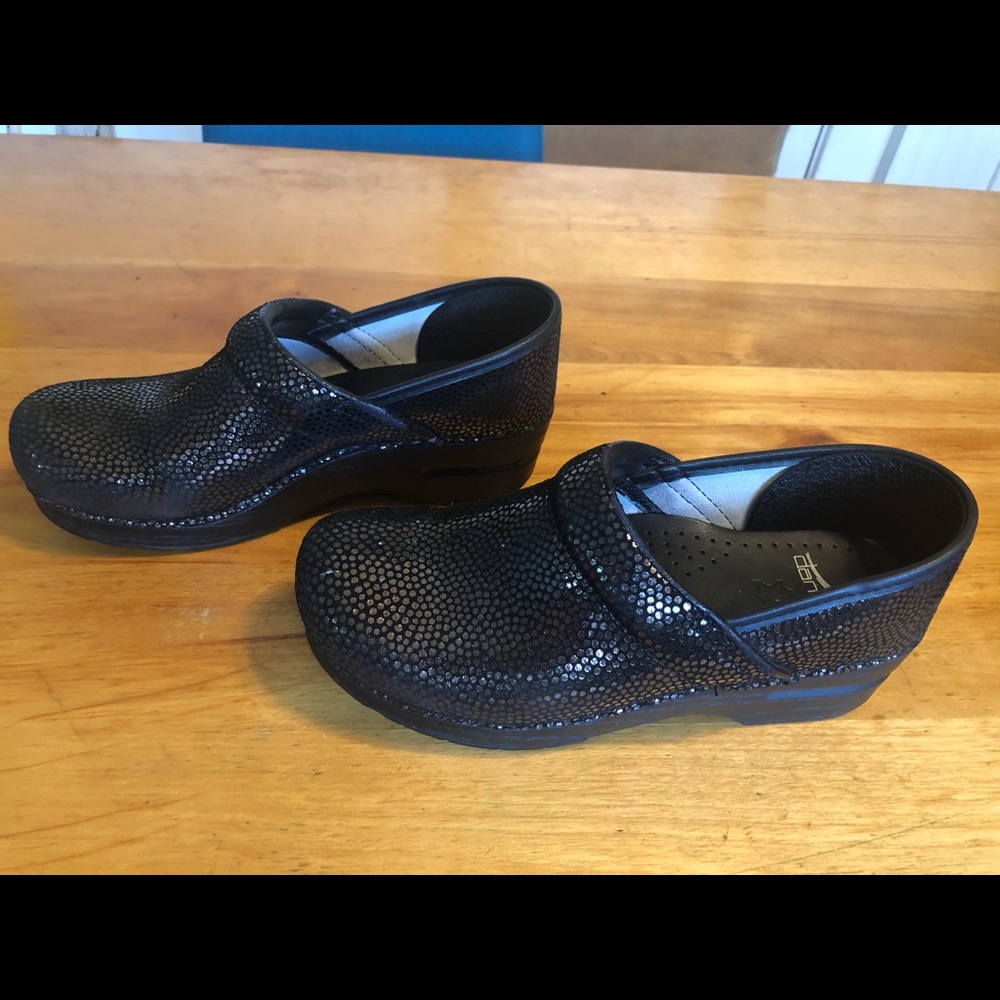 Dansko Metallic studded clogs